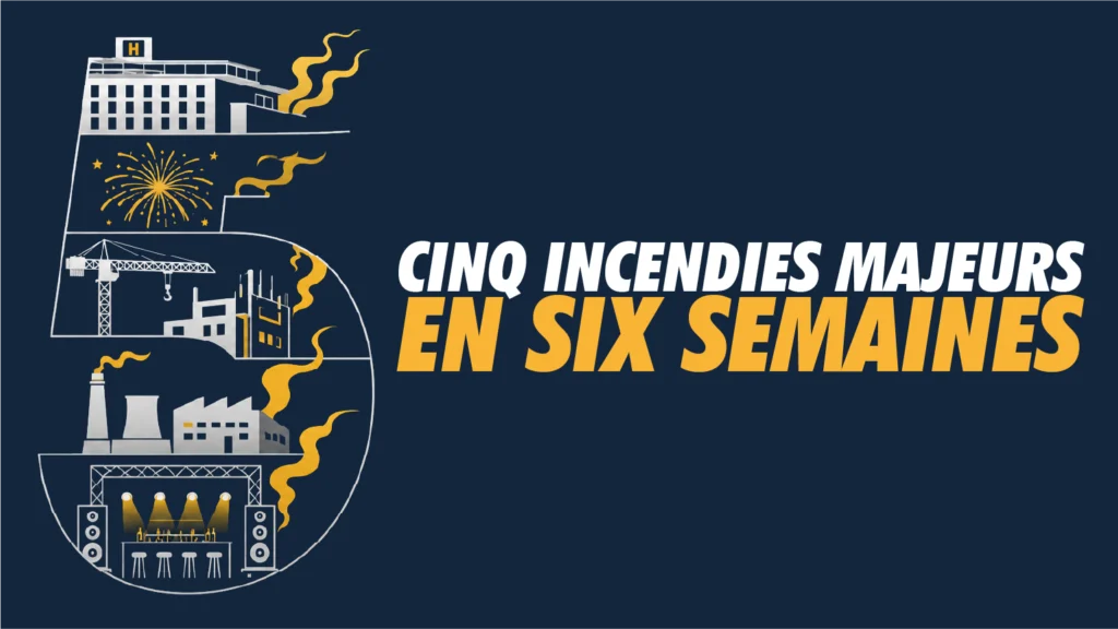 Cinq incendies majeurs en six semaines